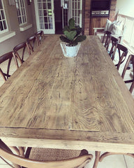 Woodoc Ultra Matt on Antiqued Oak Dining Table - invisible finish