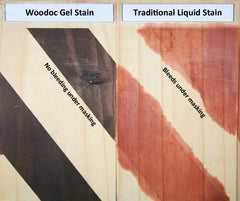 Comparison of Woodoc Gel Stain with Traditional Liquid Stain